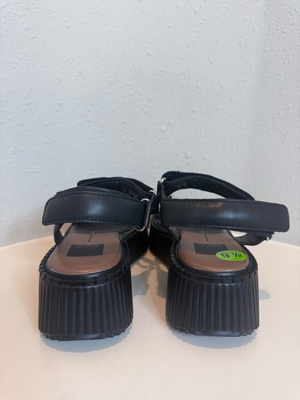 Dolce Vita Debra Embossed Leather Black Croc Platform Sandal Size 9.5 NWT - Picture 12 of 16